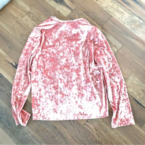 Victoria's Secret Pink Crushed Velvet Button Up Pajama Top Size X-Small - Picture 6 of 12